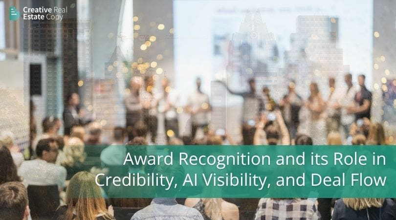 Award recognition builds credibility, strengthens AI and search visibility, and drives deal flow for commercial real estate firms, brokers, and executives.